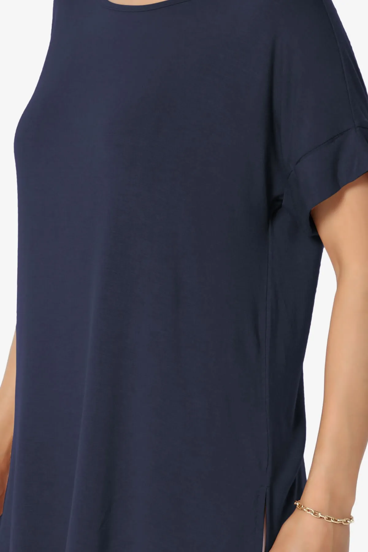 Poloma Modal Jersey Boat Neck Top PLUS