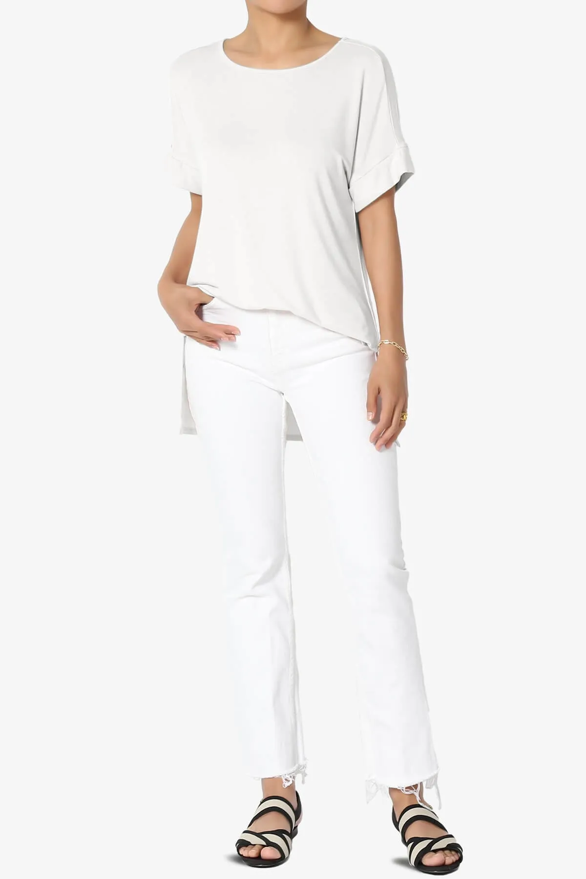 Poloma Modal Jersey Boat Neck Top PLUS
