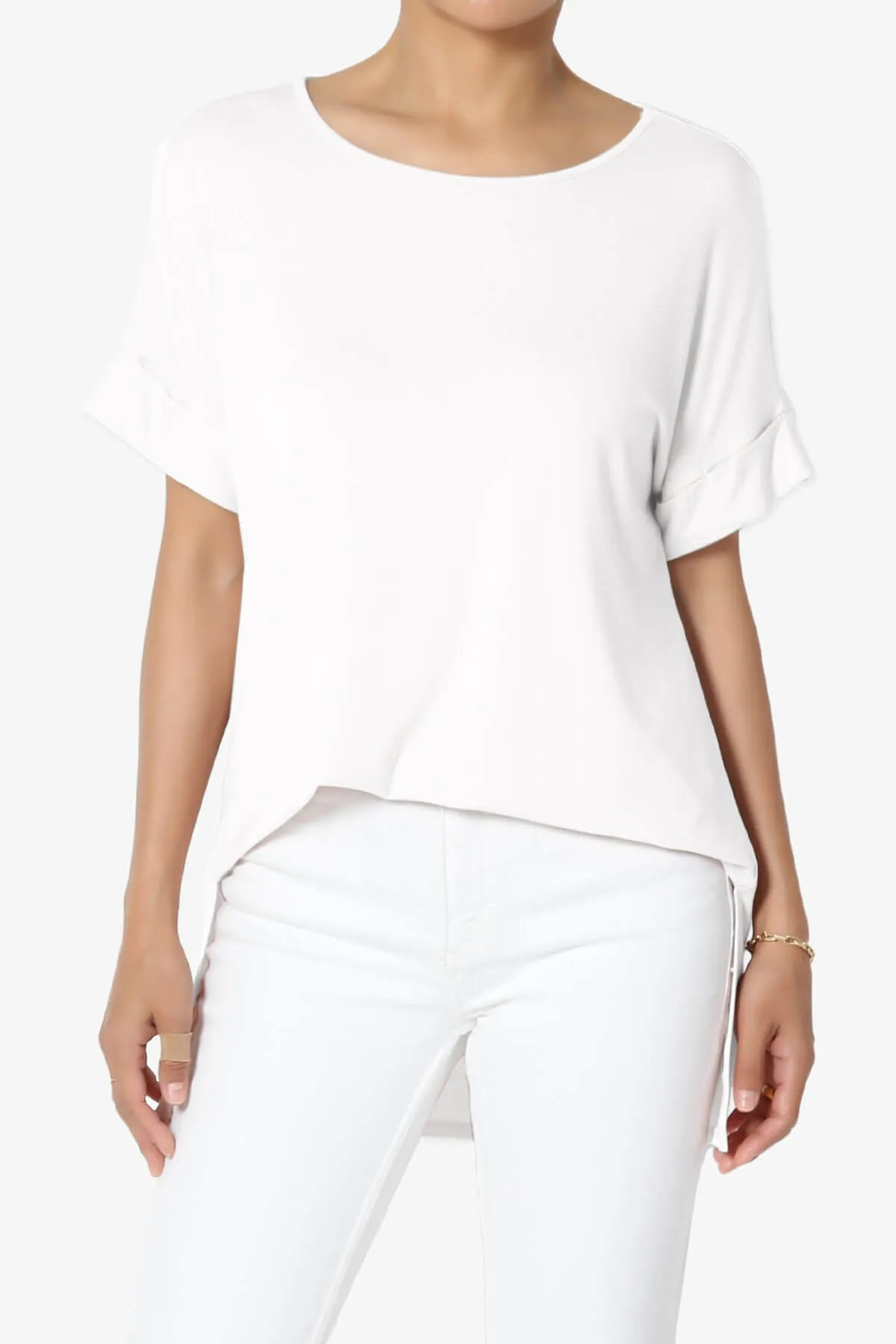 Poloma Modal Jersey Boat Neck Top PLUS