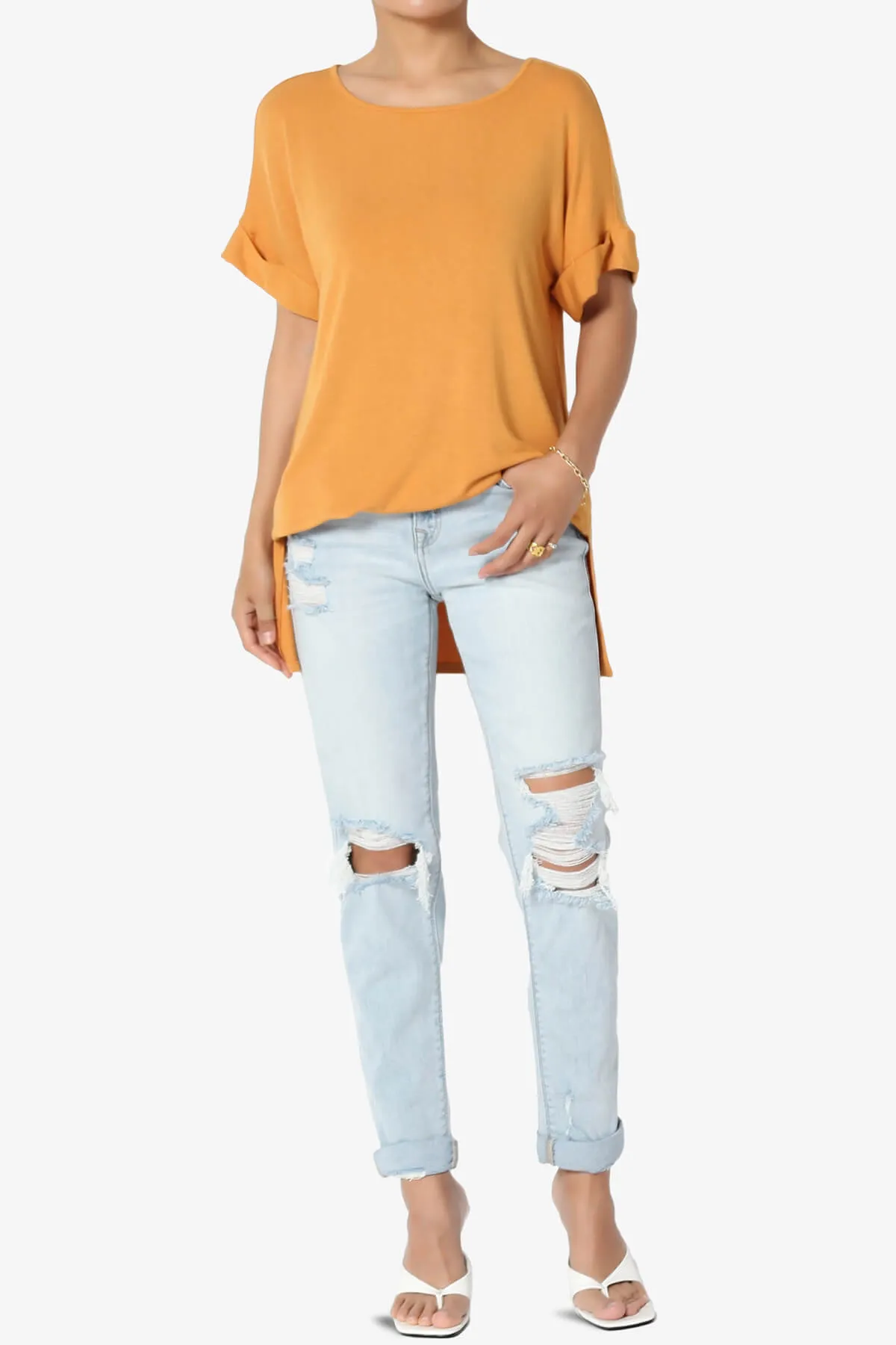 Poloma Modal Jersey Boat Neck Top PLUS