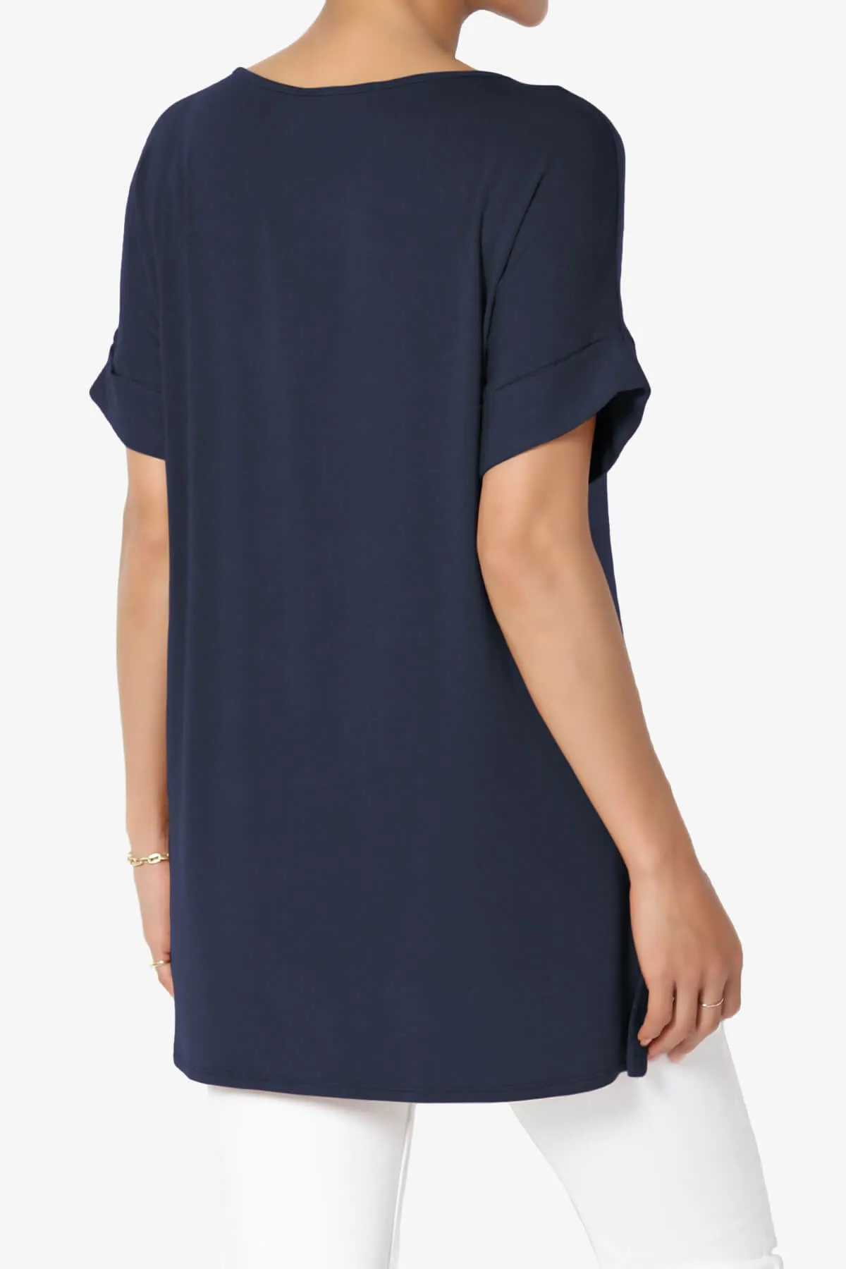 Poloma Modal Jersey Boat Neck Top PLUS