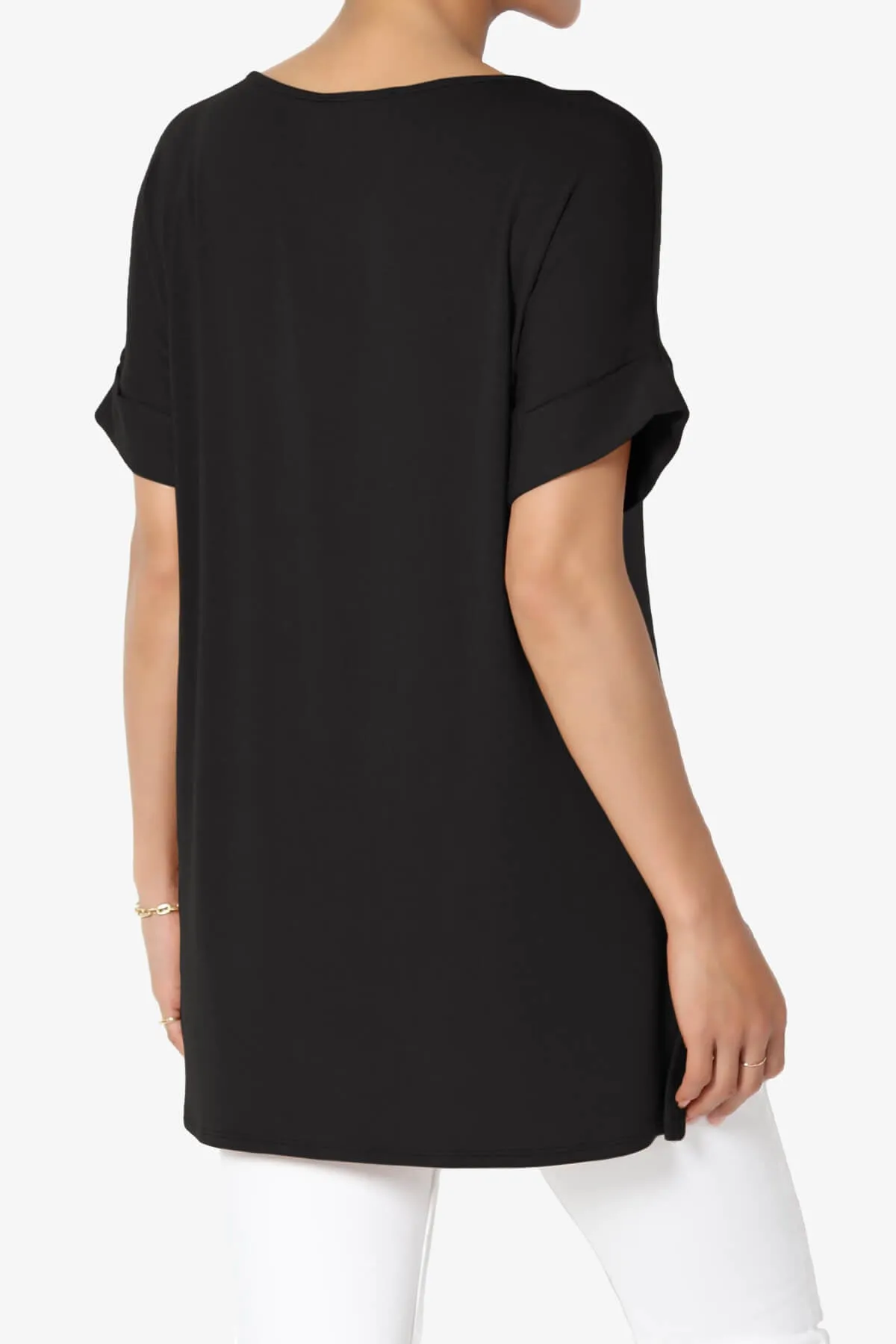 Poloma Modal Jersey Boat Neck Top PLUS