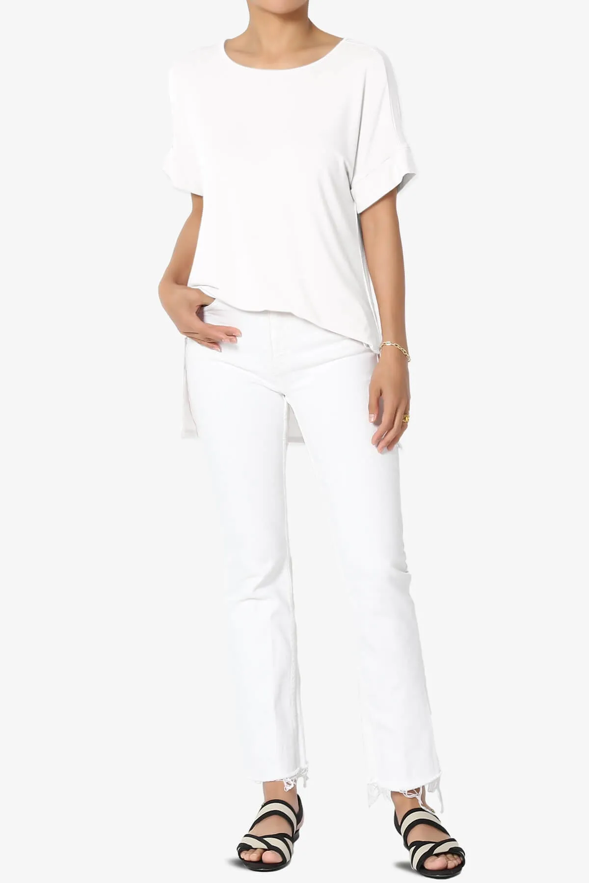 Poloma Modal Jersey Boat Neck Top PLUS