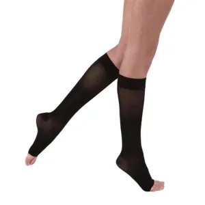 PR/1 JOBST ULTRASHEER WOMEN, KNEE HIGH, 30-40MMHG, XL, CLASSIC BLACK, OPEN TOE