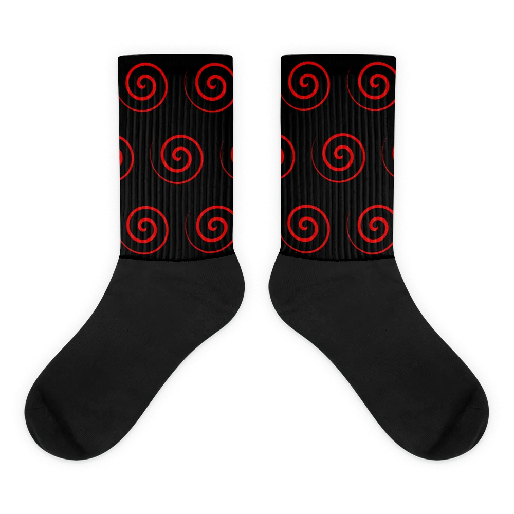 Red Spiral "Hypnotic" Socks