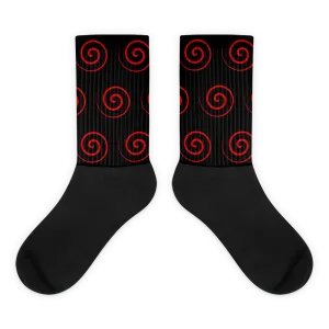 Red Spiral "Hypnotic" Socks