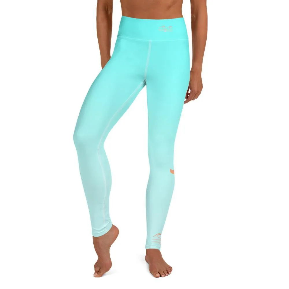 Salty Mermaid Performance Leggings (Aqua)