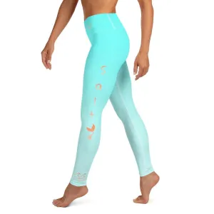 Salty Mermaid Performance Leggings (Aqua)