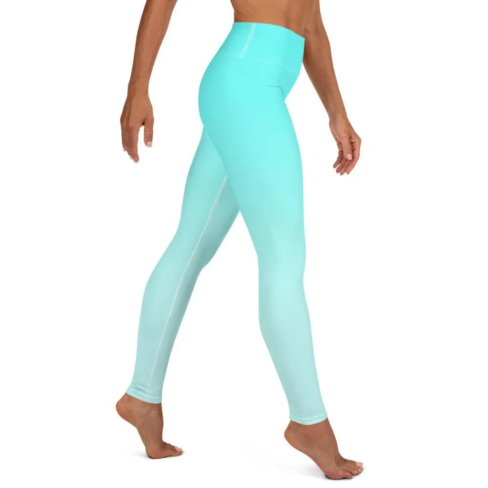 Salty Mermaid Performance Leggings (Aqua)