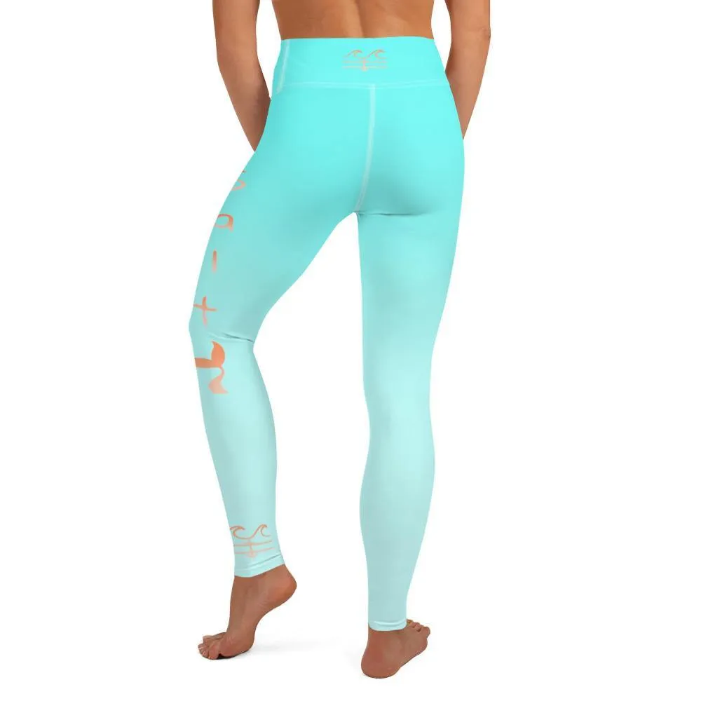 Salty Mermaid Performance Leggings (Aqua)