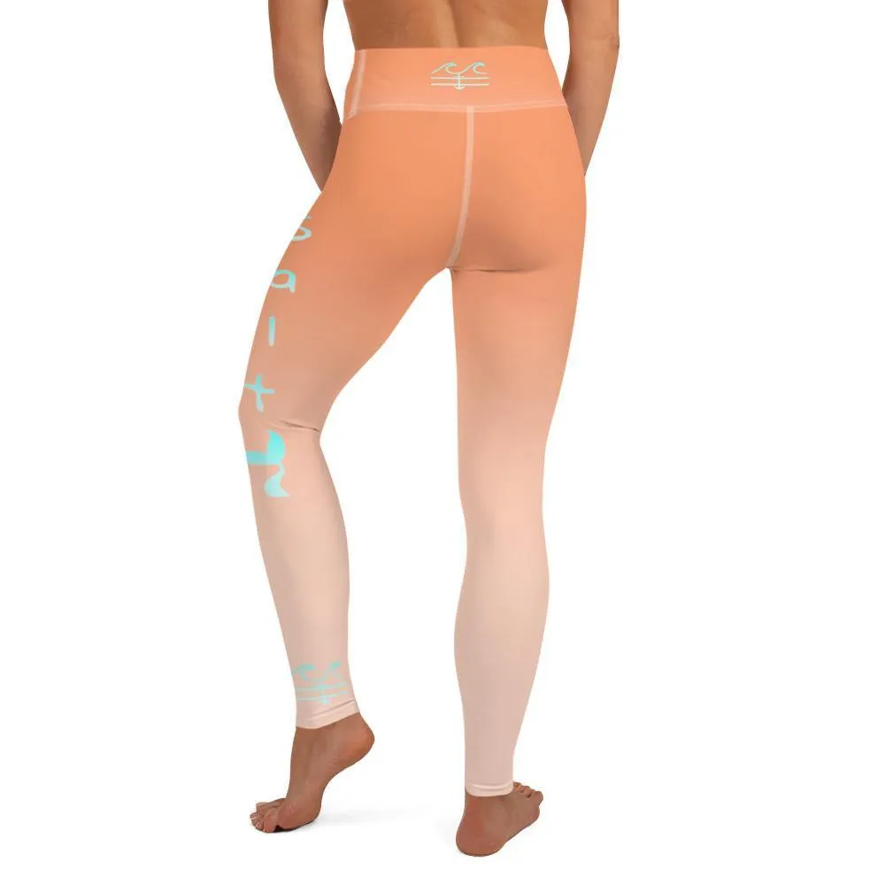 Salty Mermaid Performance Leggings (Sunset)