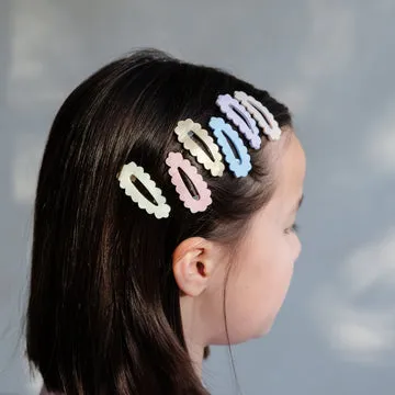 Scalloped Sparkle Mini Clips