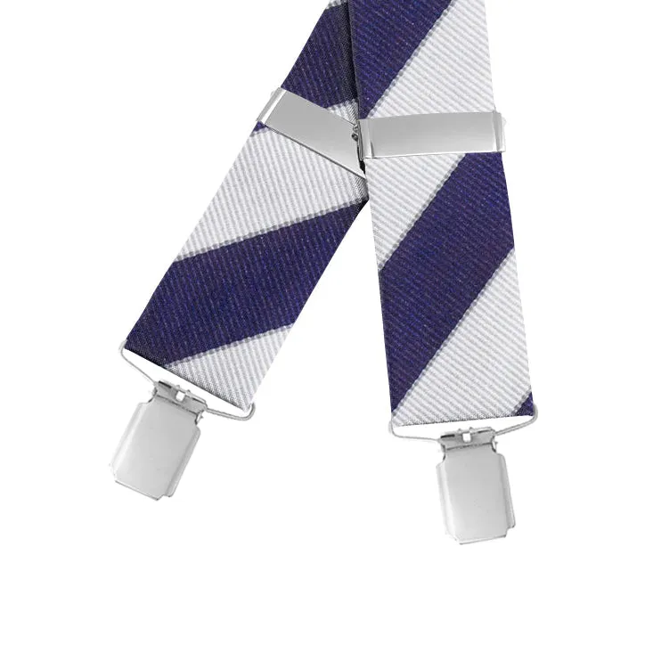 Scholastic Blue/White - Braces/Suspenders