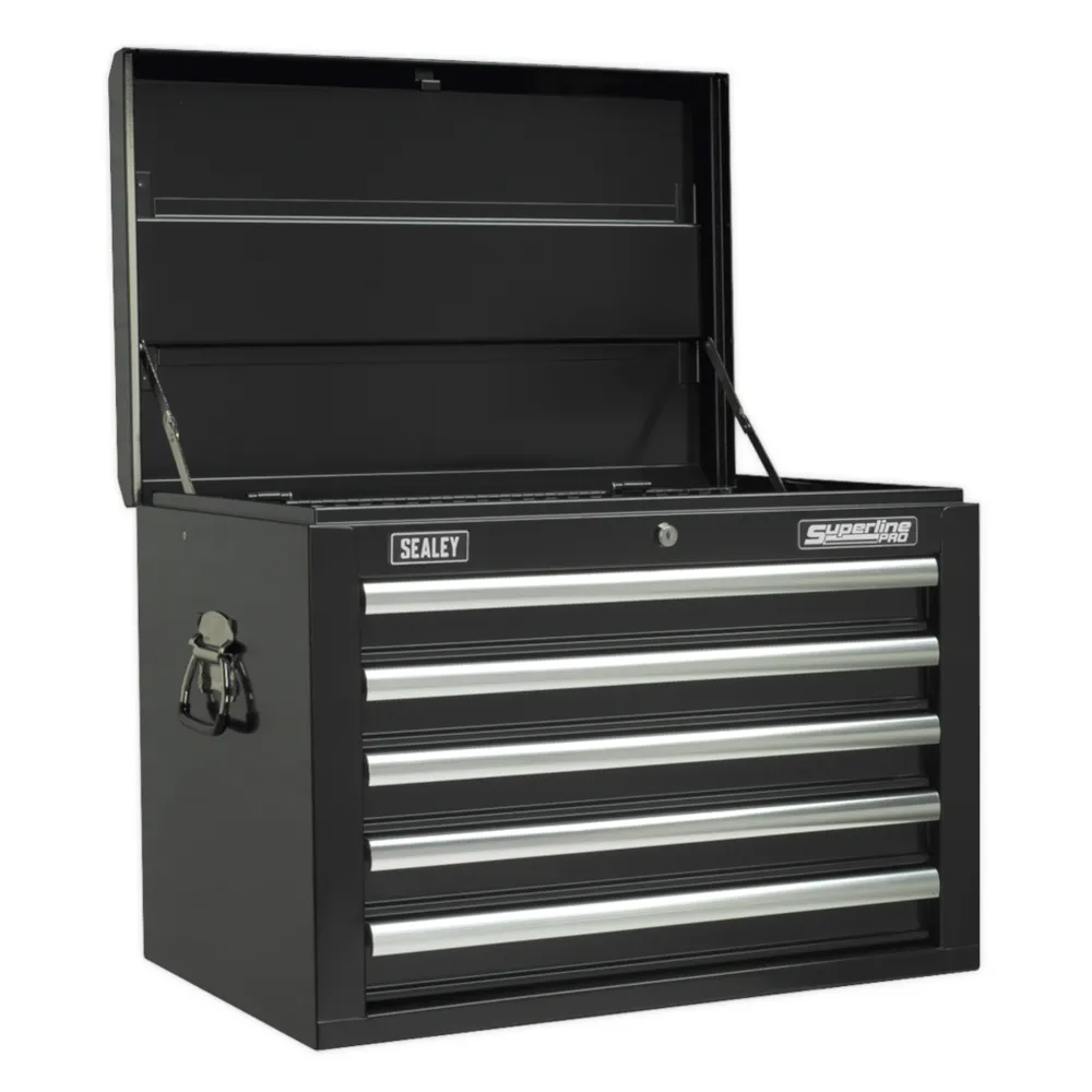 Sealey 5 Drawer Topchest with Ball Bearing Slides - Black - B