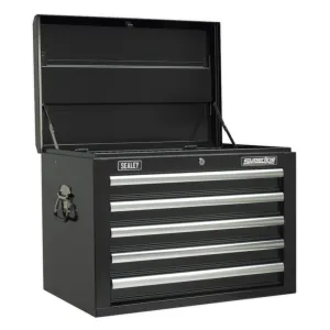 Sealey 5 Drawer Topchest with Ball Bearing Slides - Black - B