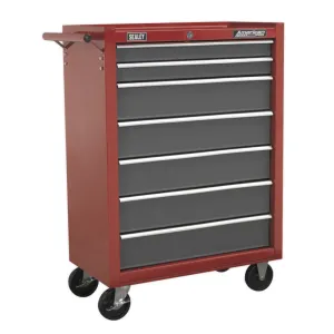 Sealey 7 Drawer Rollcab with Ball-Bearing Slides - Red/Grey - B