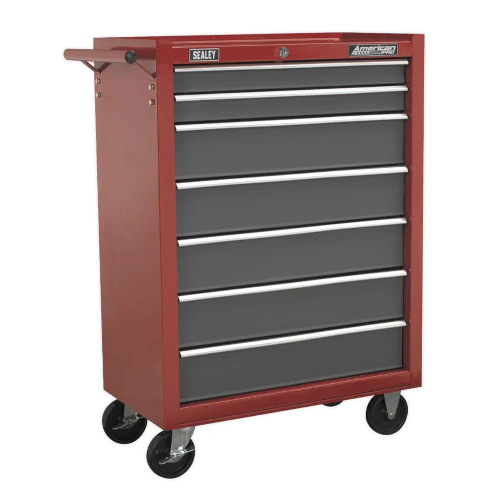 Sealey 7 Drawer Rollcab with Ball-Bearing Slides - Red/Grey - B