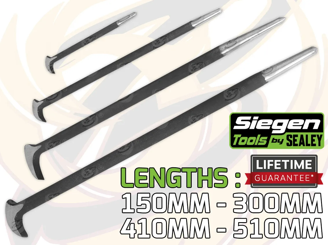 SIEGEN 4PCS HEEL & TOE PRY BARS ( PODGER BARS )