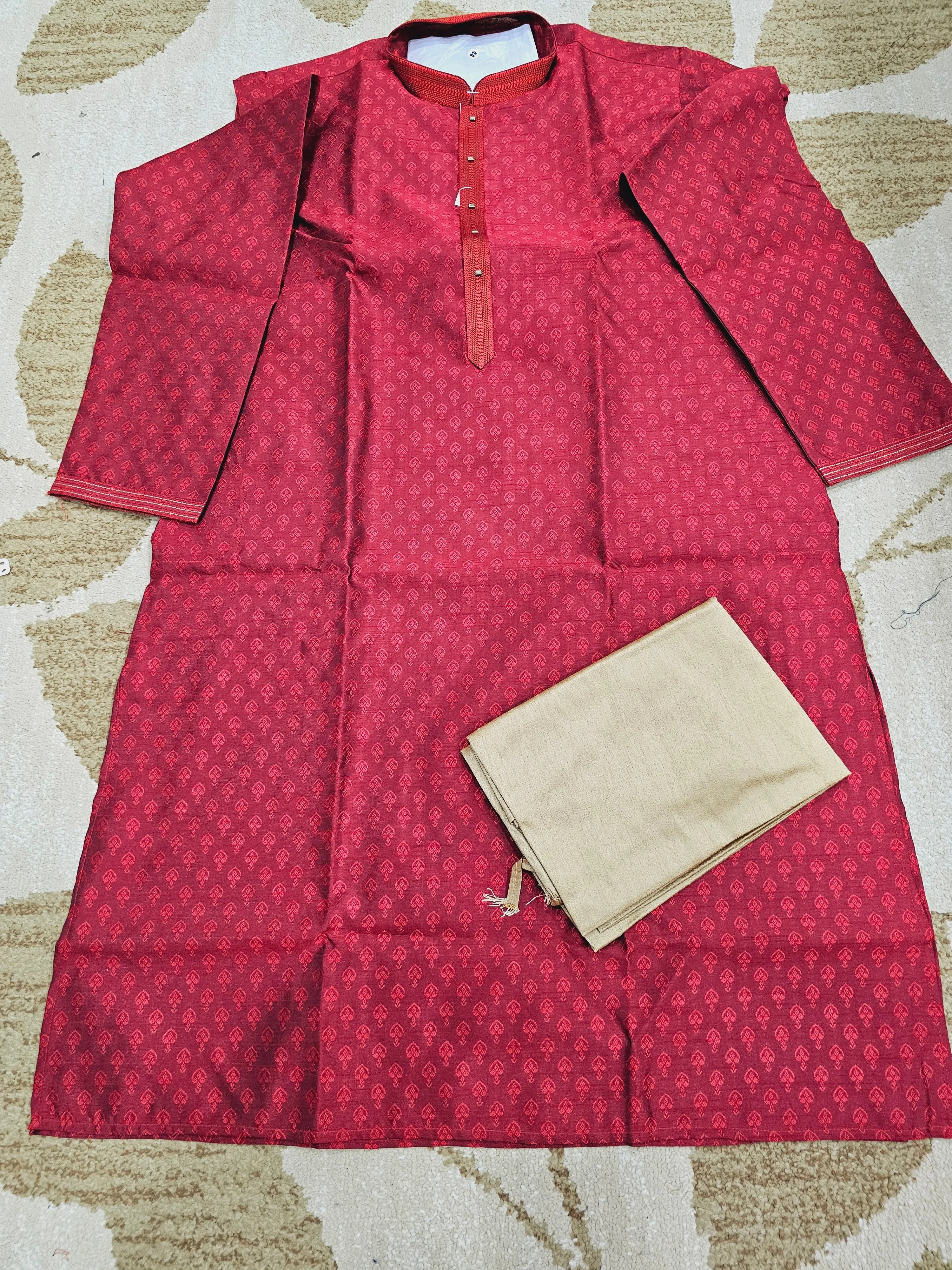 Silk Woven Men’s Kurta set