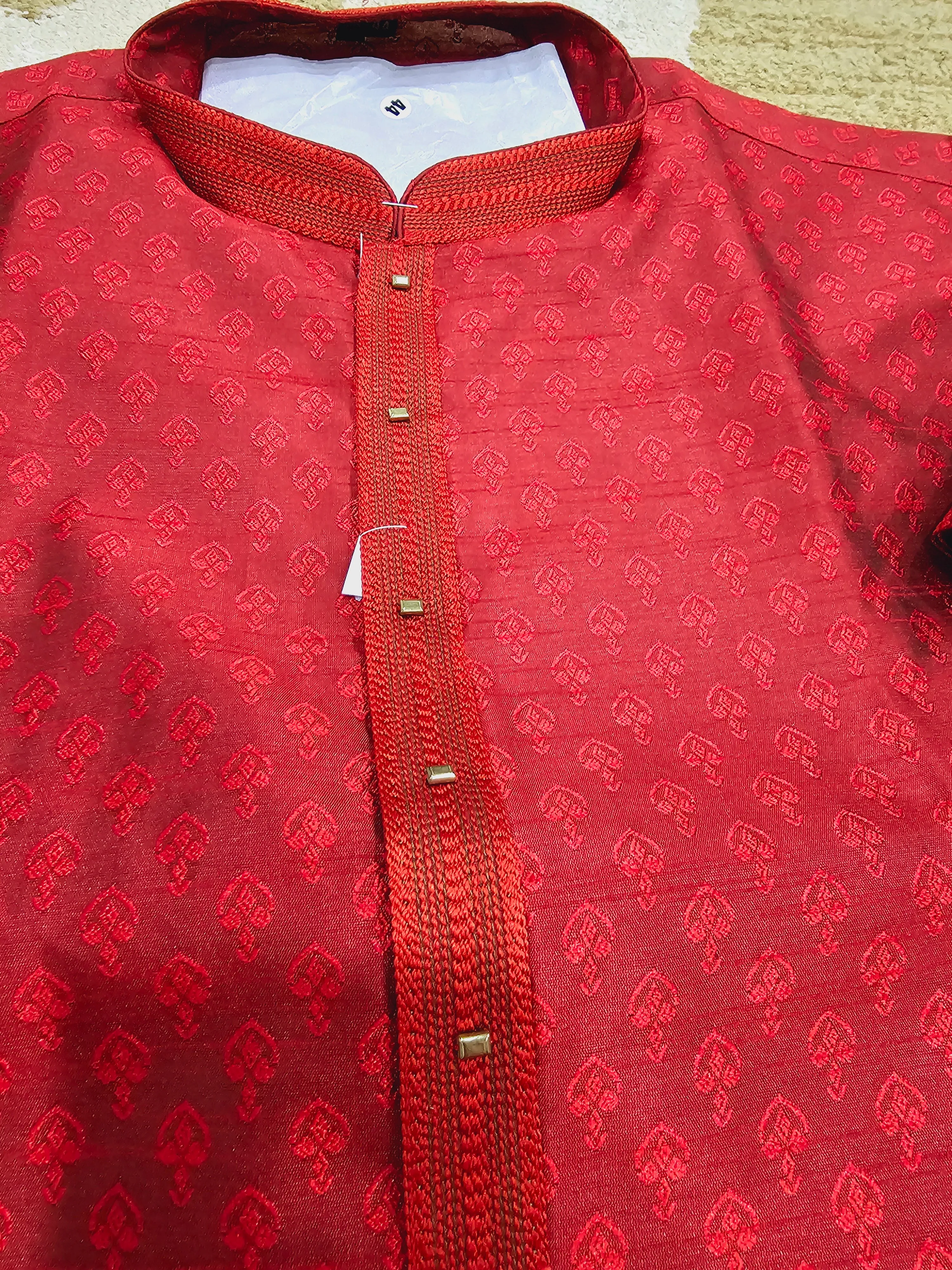 Silk Woven Men’s Kurta set