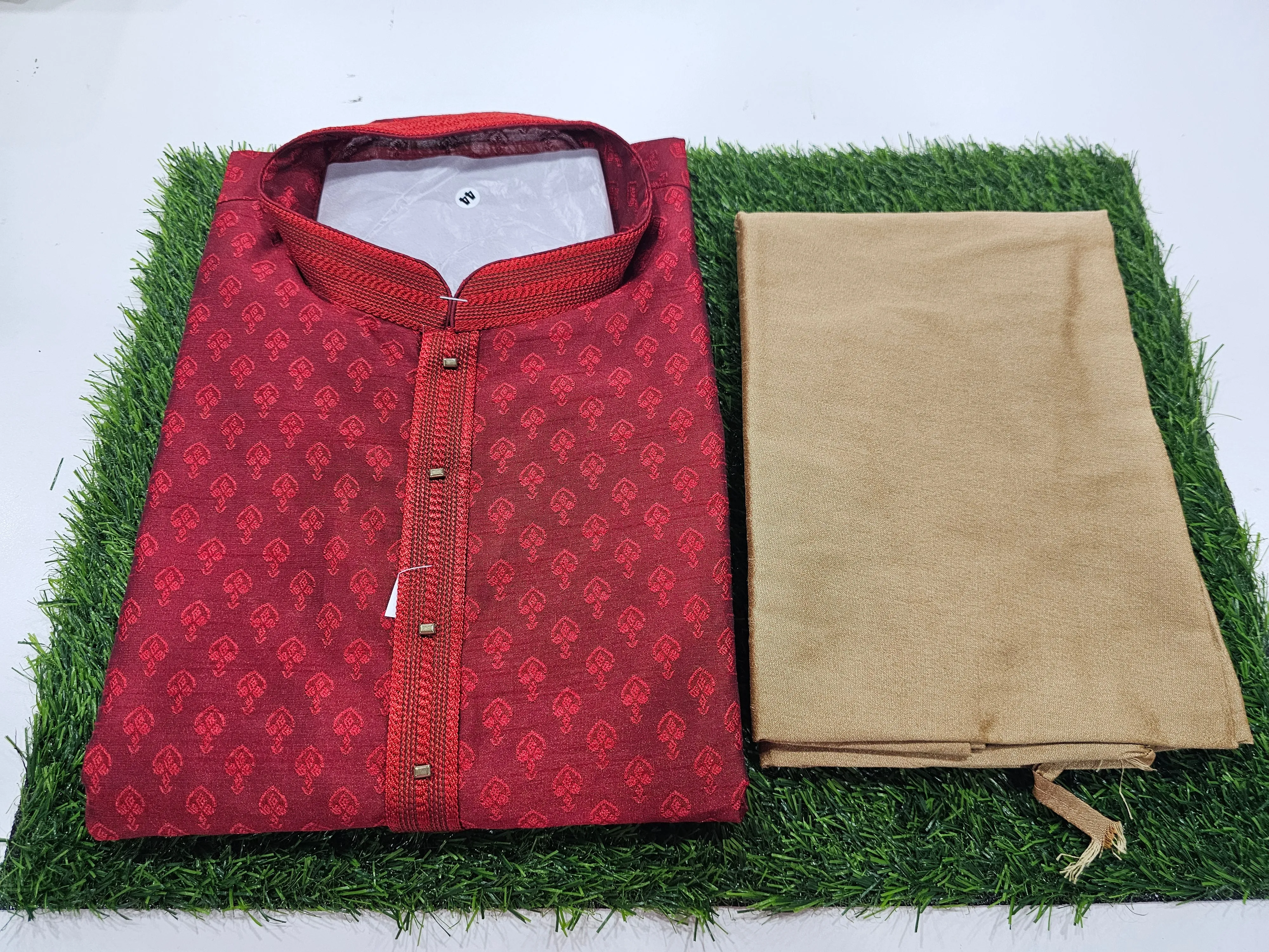 Silk Woven Men’s Kurta set