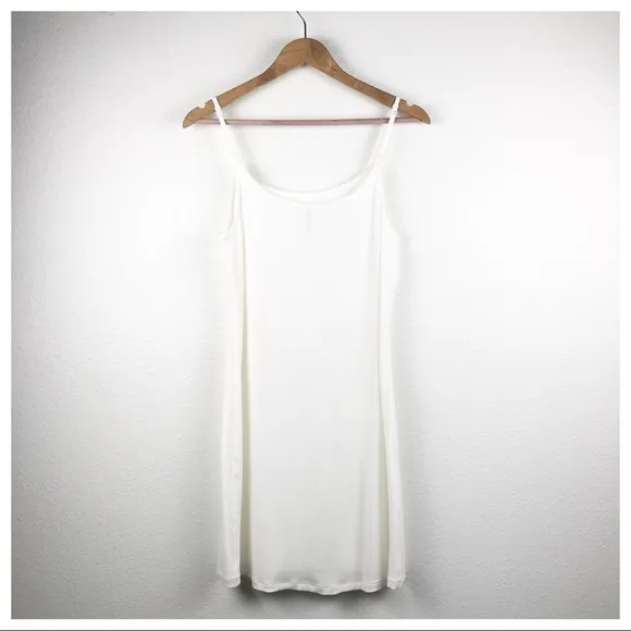 Skims Soft Ribbed Slip Dress in Snow Size 2X