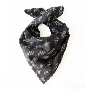 SOLD OUT Black Modern Dot Cotton Ikat Bandana