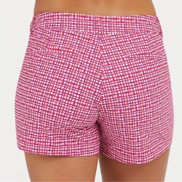 SPANX Sunshine Shorts Hibiscus Gingham Pink XL 4” inseam