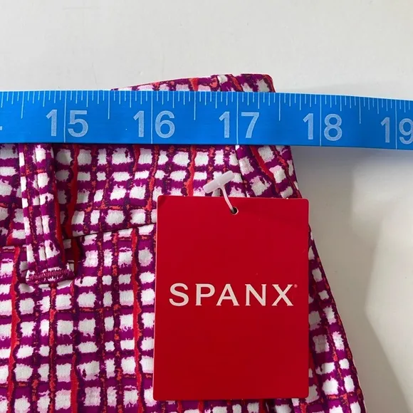 SPANX Sunshine Shorts Hibiscus Gingham Pink XL 4” inseam