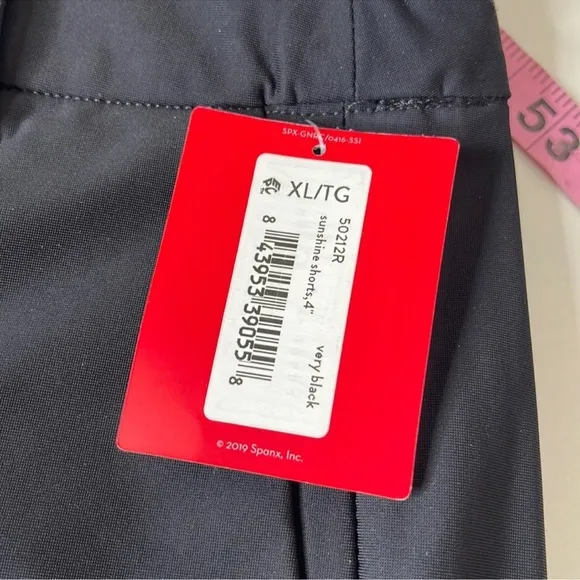 SPANX Sunshine Shorts Very Black XL 4” inseam