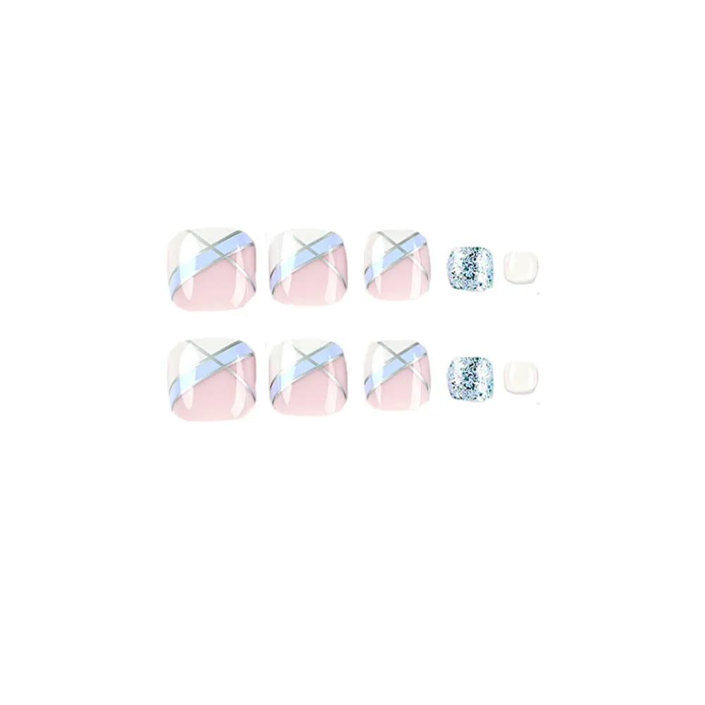 Square Toe Blue and White Flash Powder