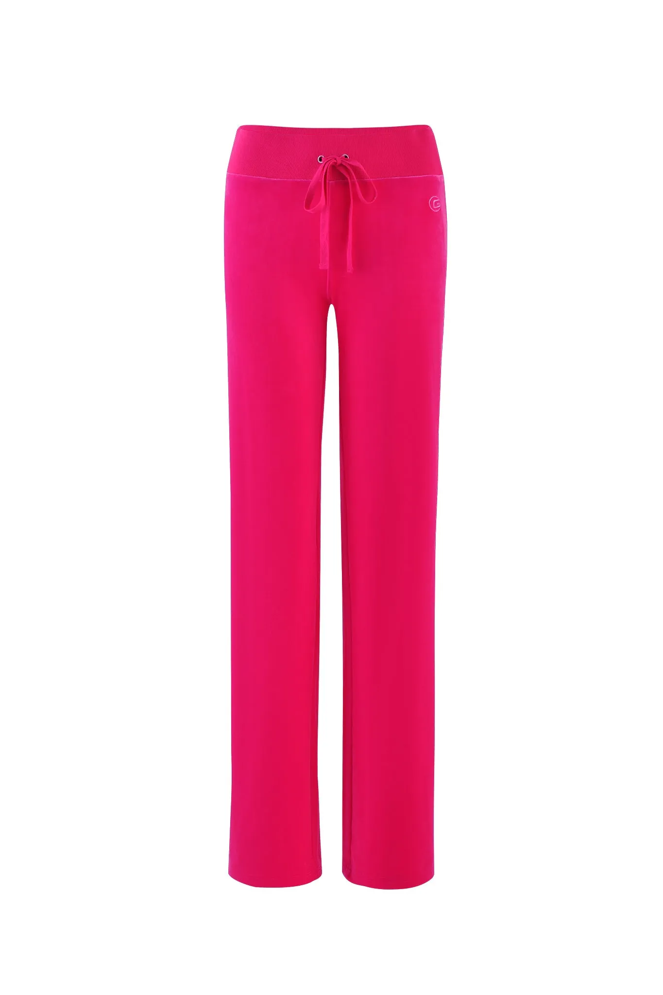 STACEY VELOUR PANT - PINK : HOT PINK