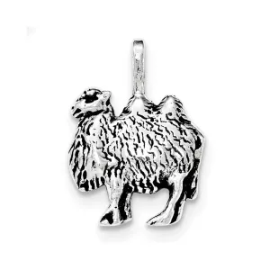 Sterling Silver Antiqued & Textured Camel Chain Slide Pendant