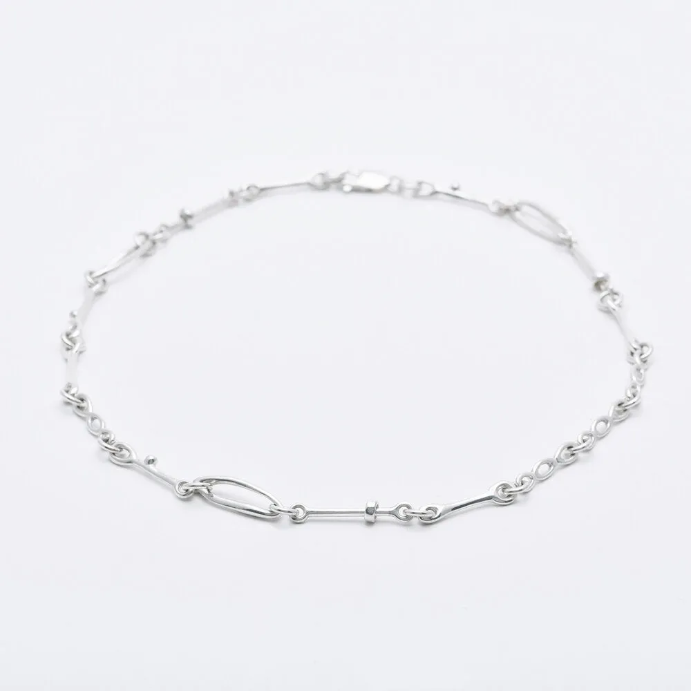 Sterling Silver Doodle Chain Choker