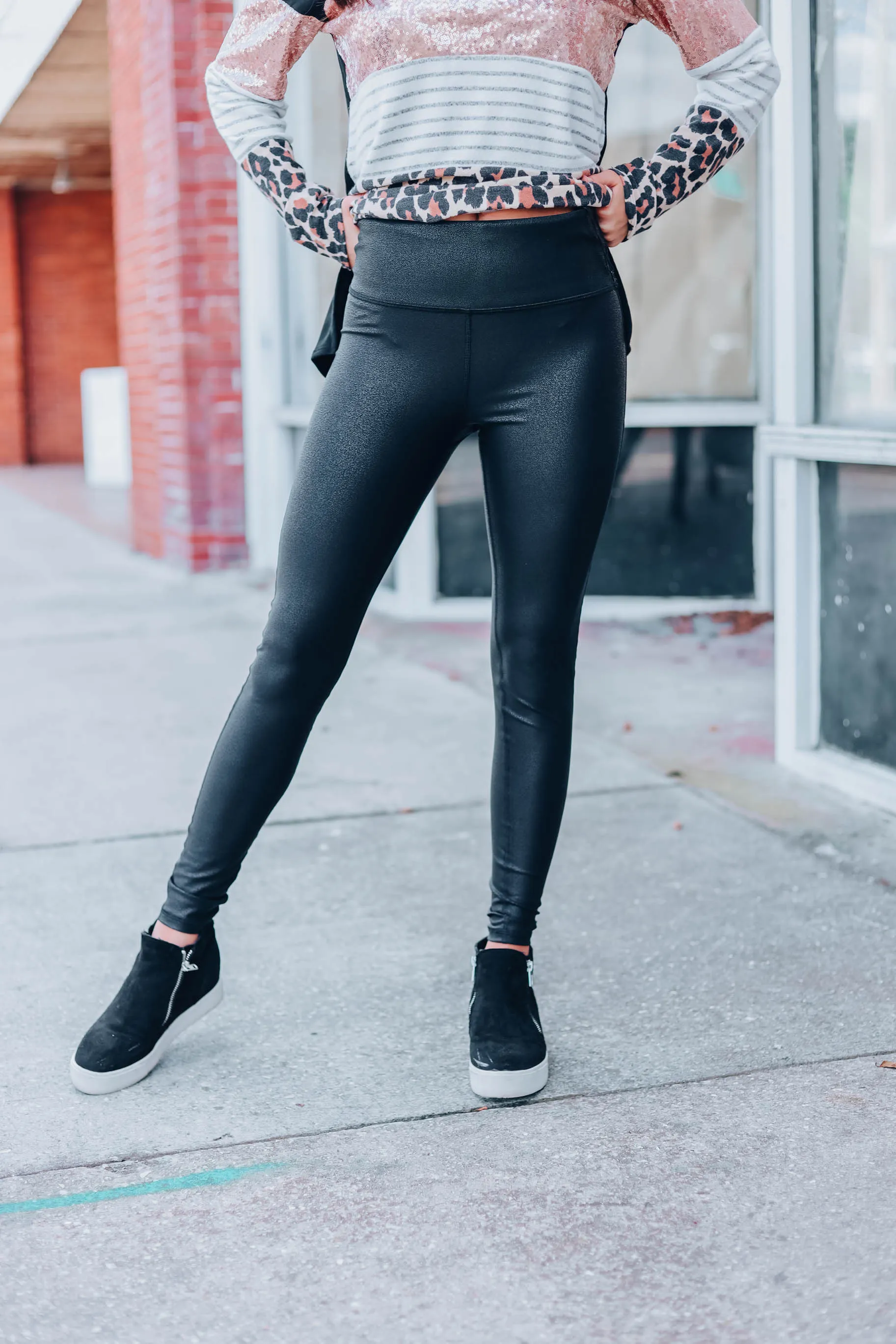 Stop & Stare Faux Leather Leggings