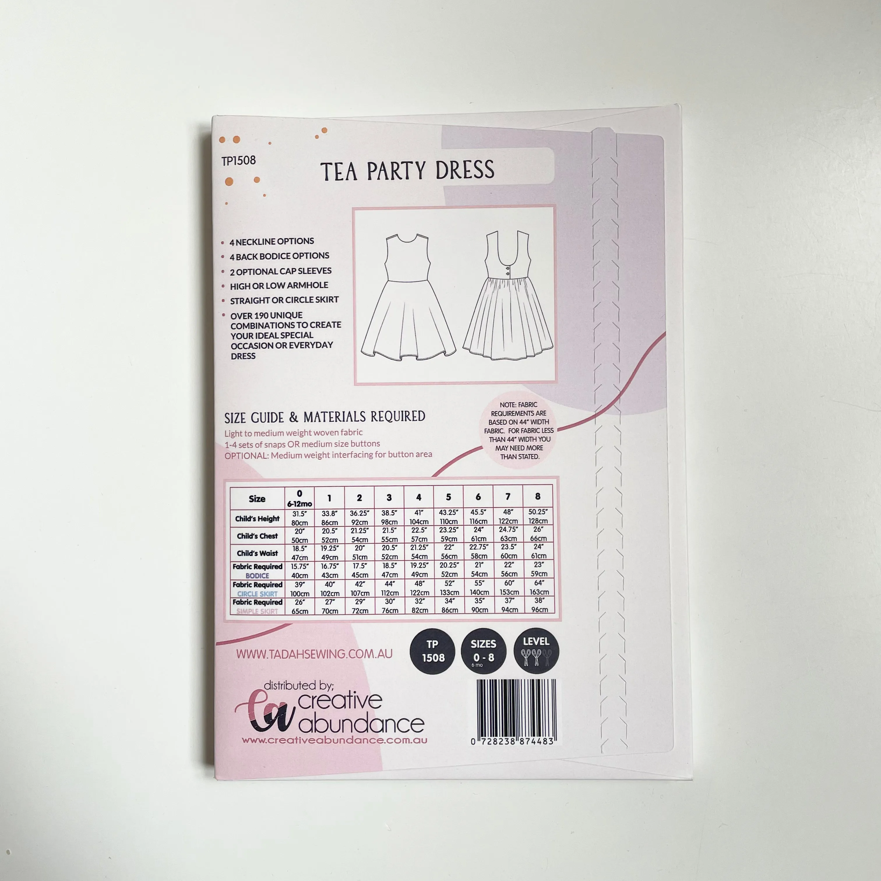 Tadah Patterns : Kids Tea Party Dress
