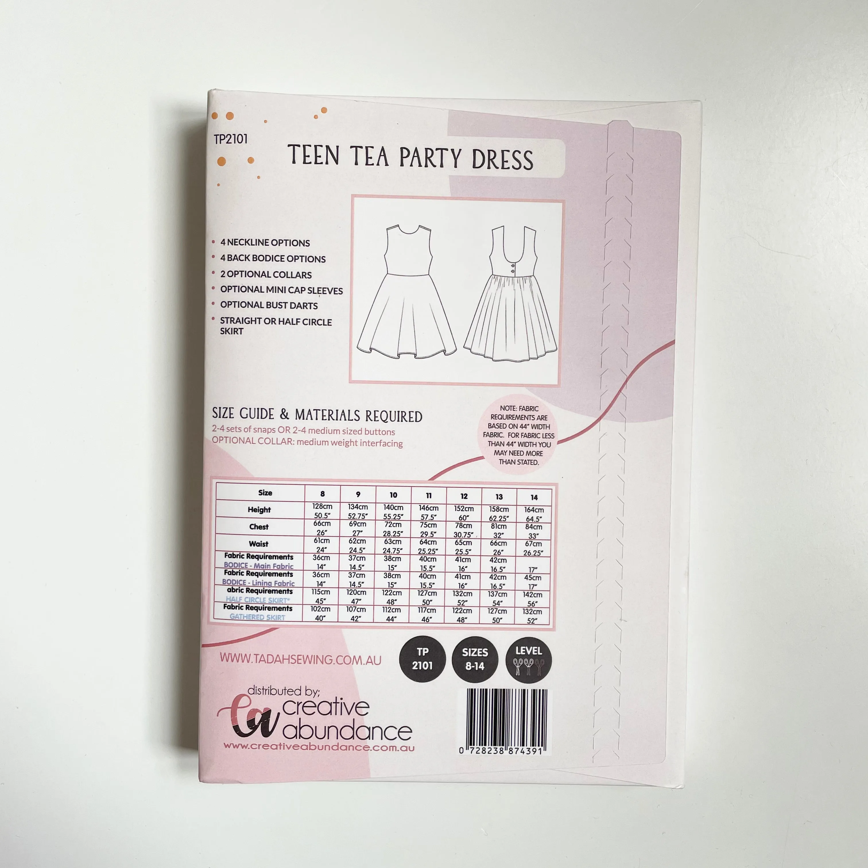 Tadah Patterns : Teen Tea Party Dress