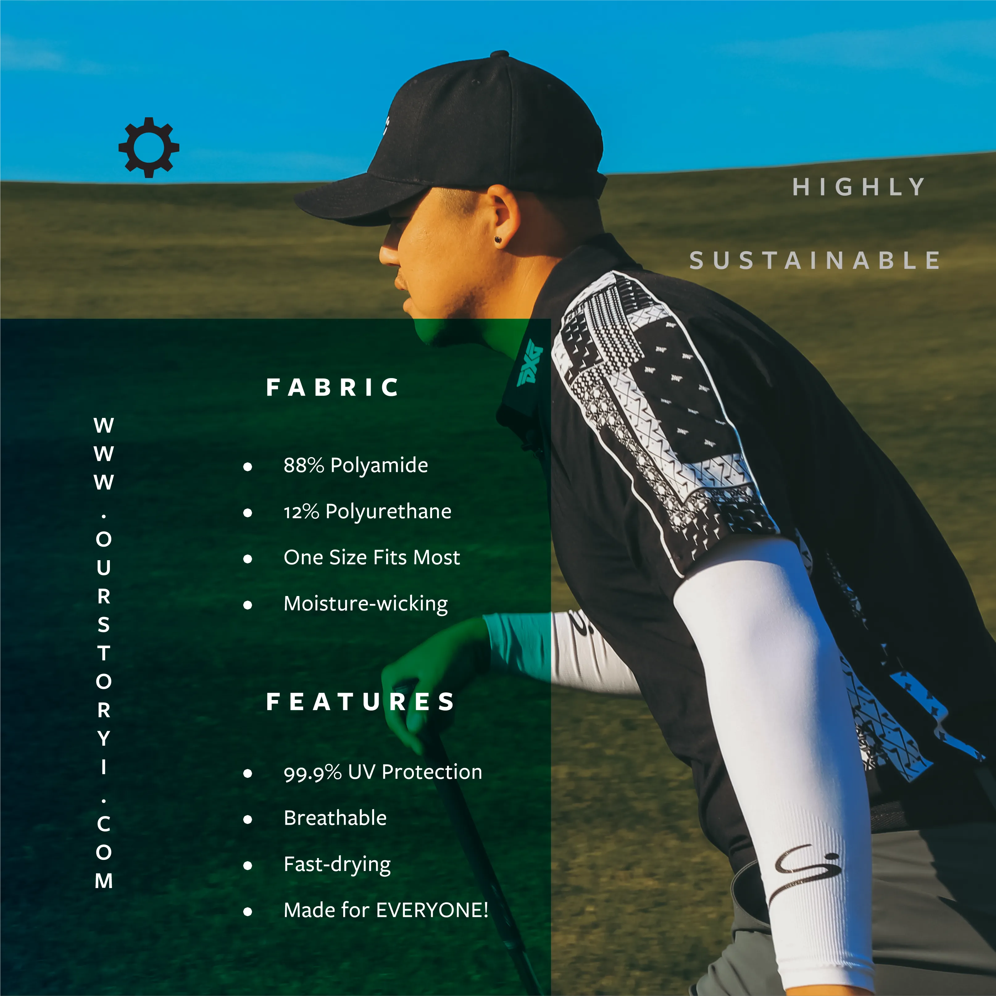 Tie Dye Sun Sleeves Master's Green