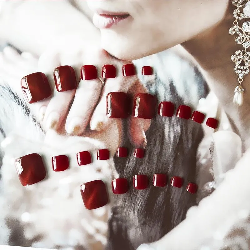 Toe Nail Cateye Ruby