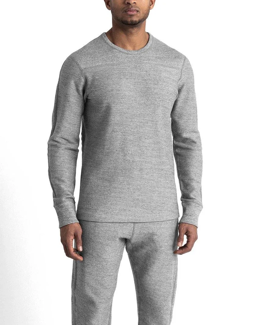 Twill Terry Crewneck Marled Grey