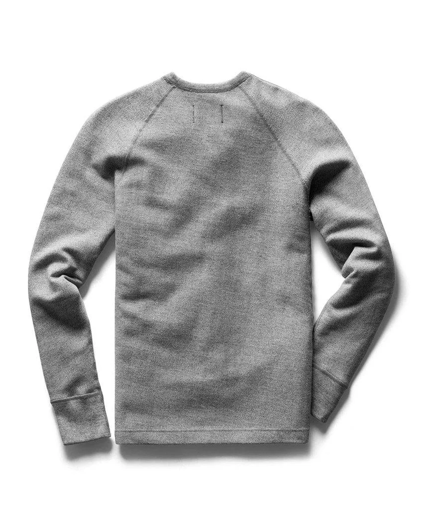 Twill Terry Crewneck Marled Grey