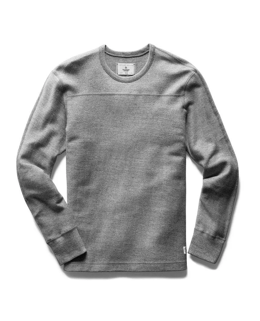 Twill Terry Crewneck Marled Grey
