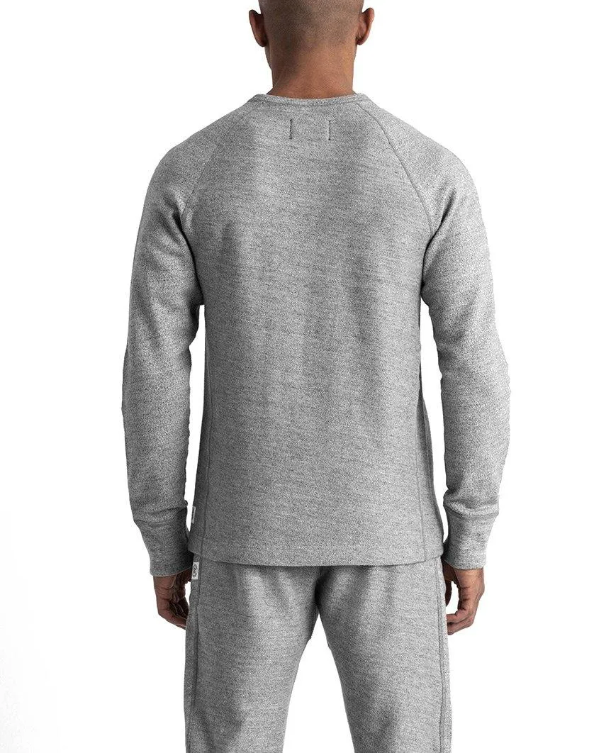 Twill Terry Crewneck Marled Grey