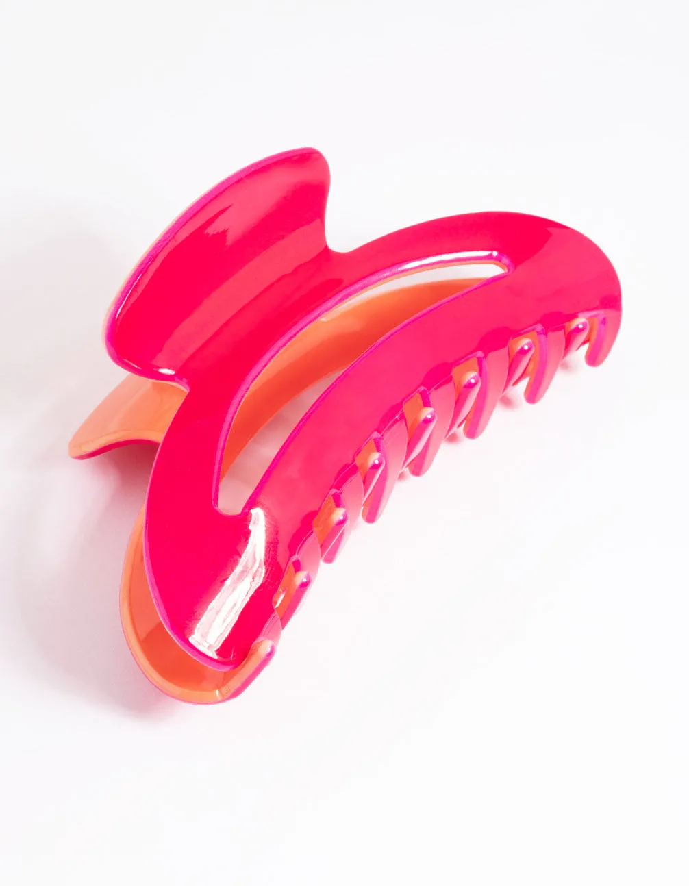 Two Tone Rounded Claw Clip