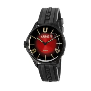 U-Boat Men's Black Tone Case Red Dial Quartz Watch