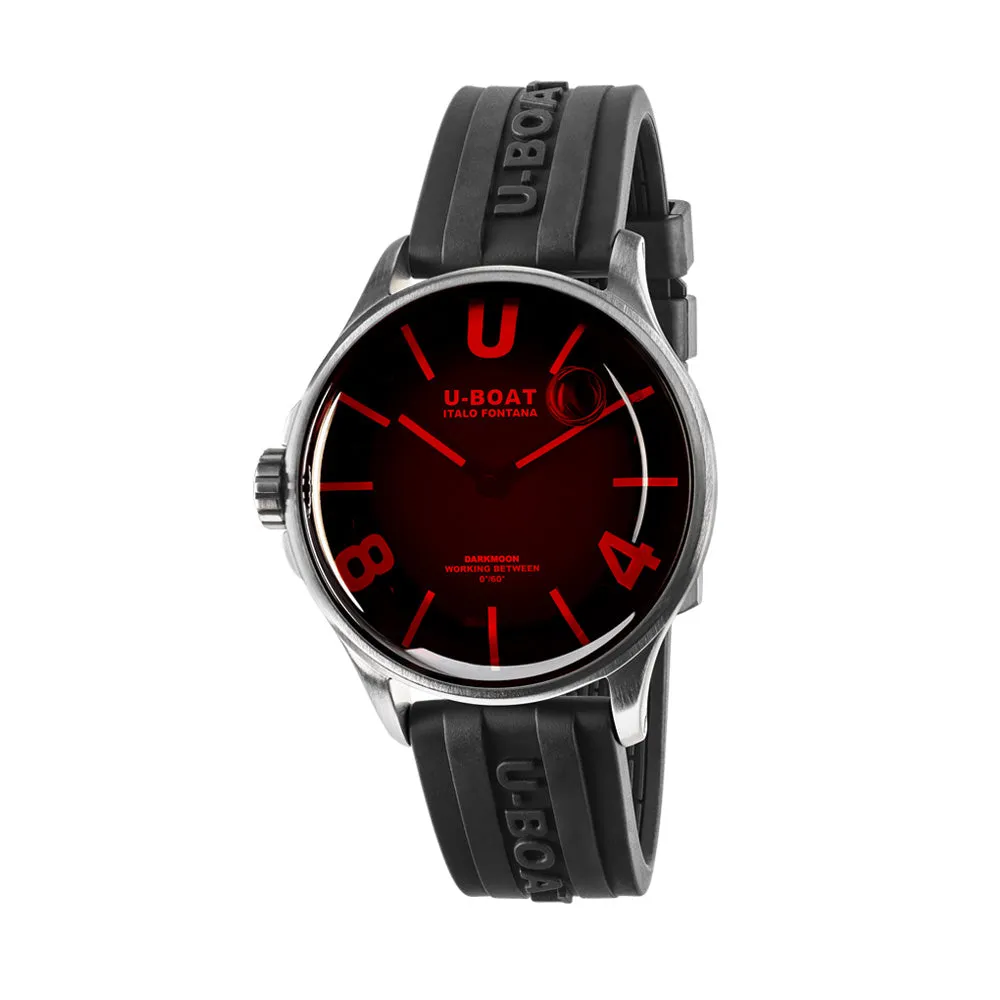 U-Boat Men's Silver Tone Case Black Dial Quartz Watch