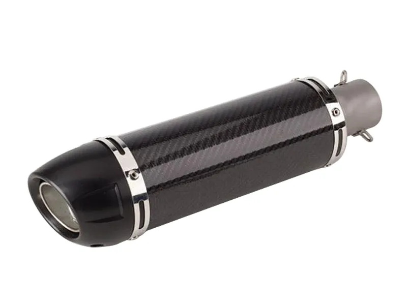 Universal Carbon Motorcycle Slip-On Exhaust Muffler 380mm