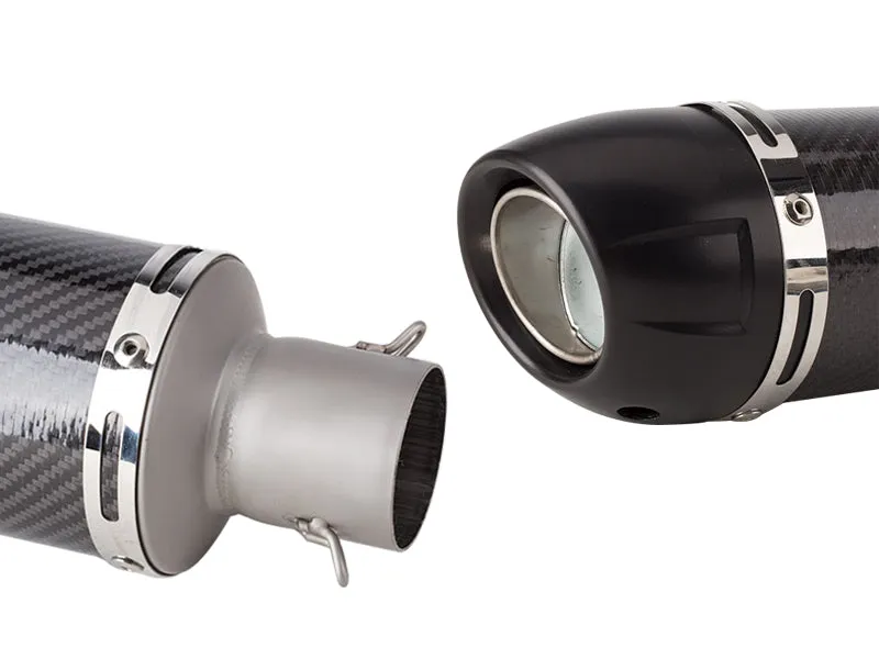 Universal Carbon Motorcycle Slip-On Exhaust Muffler 380mm