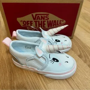 Vans Asher Unicorn 3D Sneaker Shoes NEW Sz 6 Blue Pink Kids Baby Girl