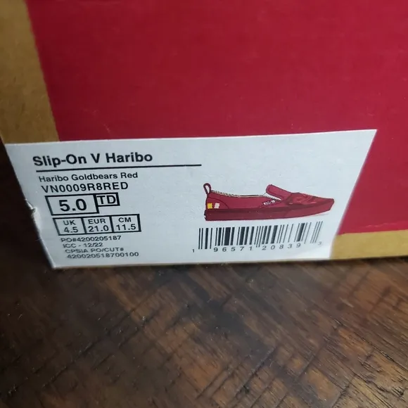 Vans Slip-On V Haribo Toddler Size 5